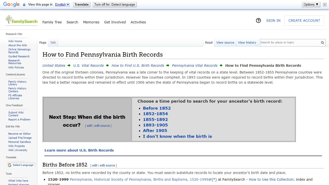 How to Find Pennsylvania Birth Records • FamilySearch