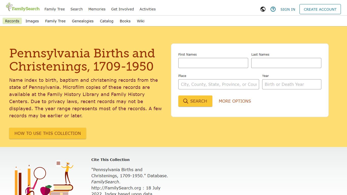 Pennsylvania Births and Christenings, 1709-1950 • FamilySearch
