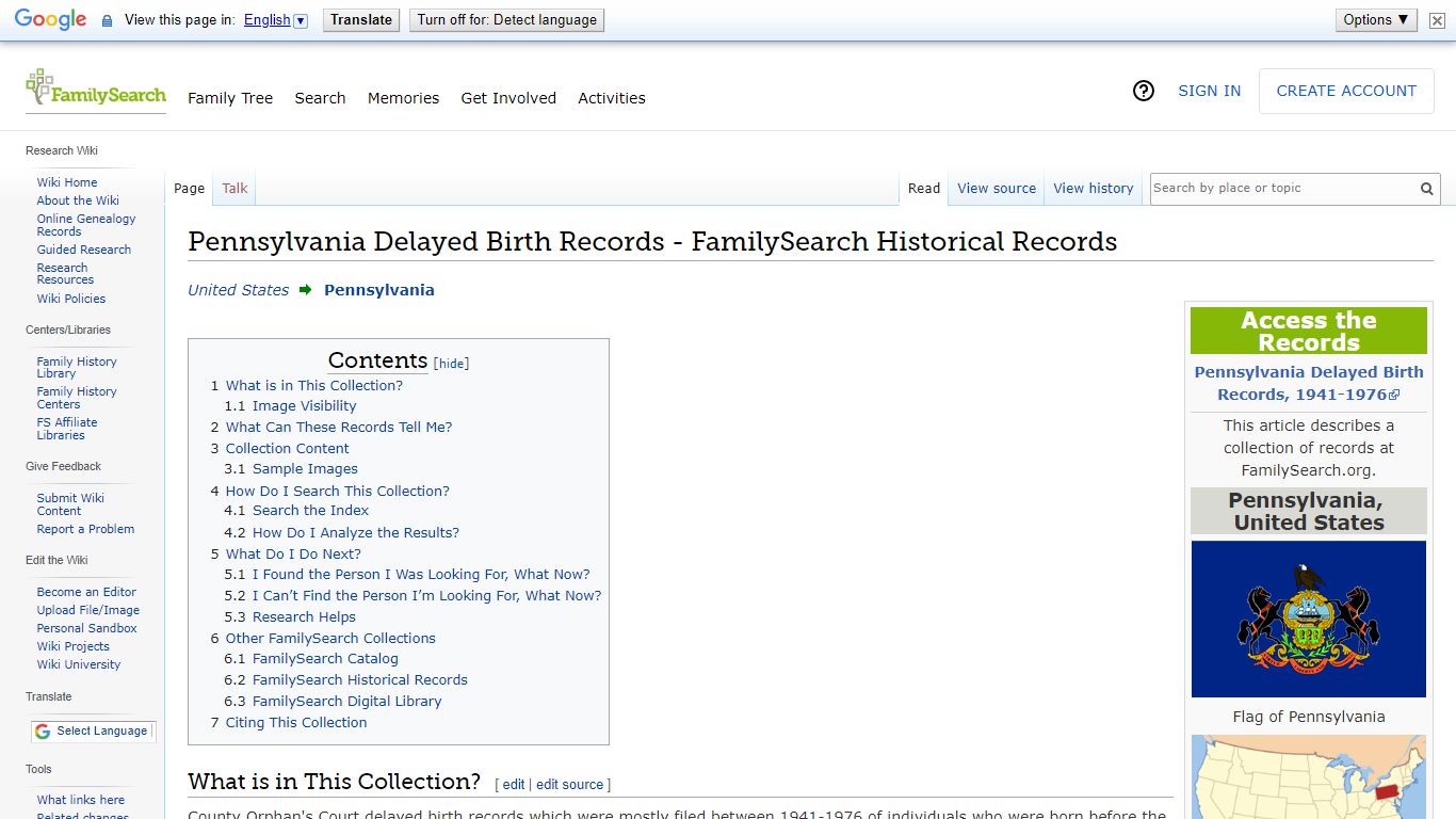 Pennsylvania Delayed Birth Records - FamilySearch ...